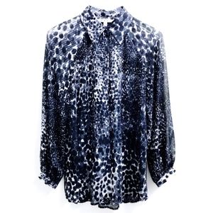 Anthropologie Cabi Dotted Print Sheer Blouse